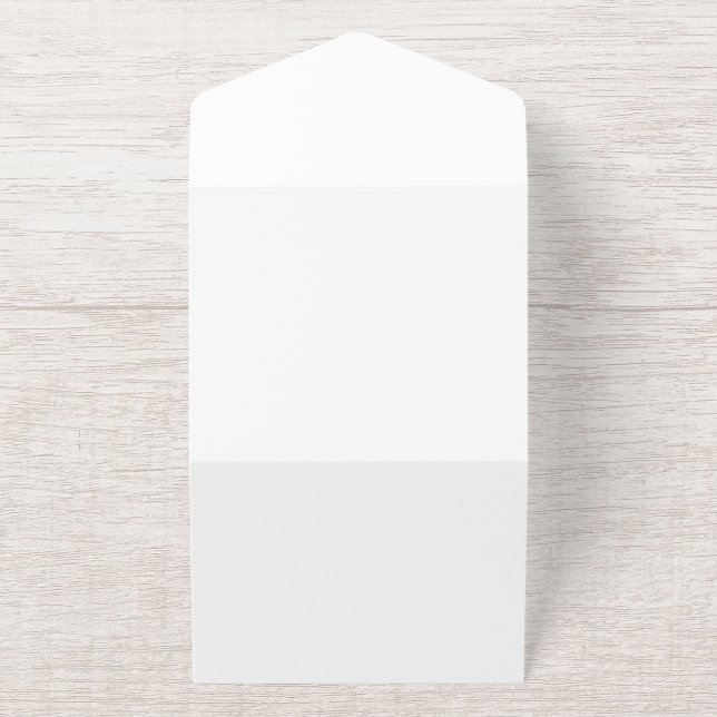 Create Your Own white  All In One Invitation (Outside)