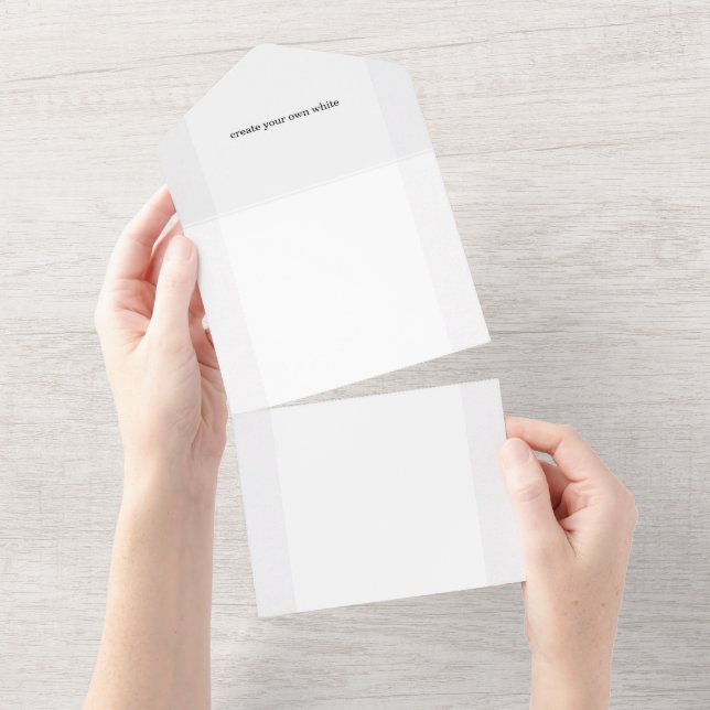 create your own white  all in one invitation (Tearaway)
