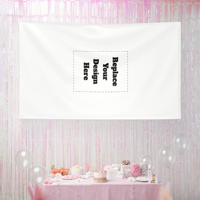 Create Your Own white  Banner (Party)