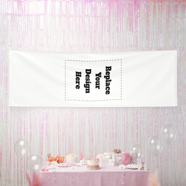 Create Your Own white  Banner (Party)