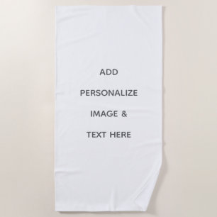 Create Your Own white  Beach Towel