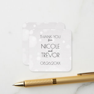 Create Your Own - White Bokeh Thank You Enclosure Card