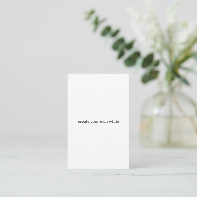 create your own white  business card (Standing Front)