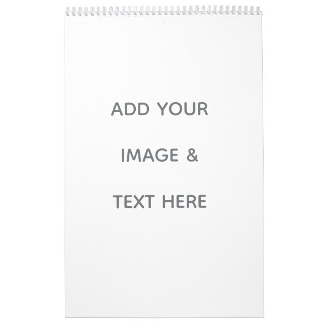 Create Your Own white  Calendar (Cover)