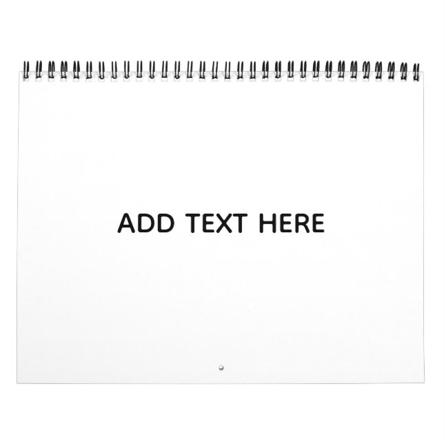 Create Your Own White  Calendar (Cover)