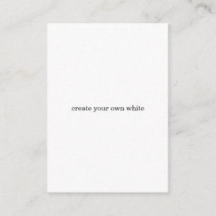 create your own white  calling card