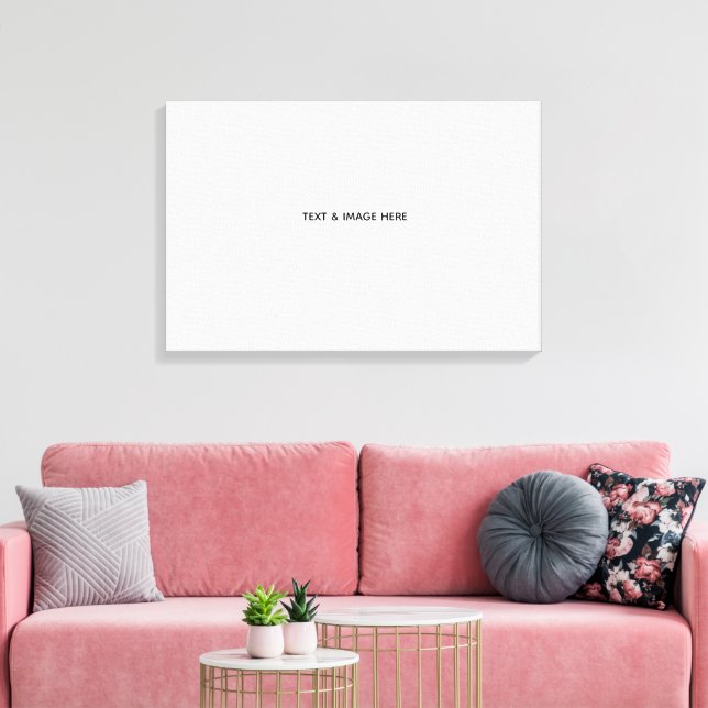 Create Your Own white Canvas Print (Insitu(LivingRoom))