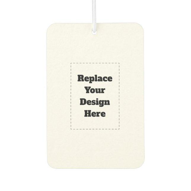 Create Your Own white  Car Air Freshener (Front)