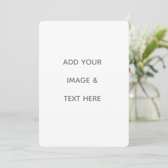 Create Your Own white  Card (Standing Front)