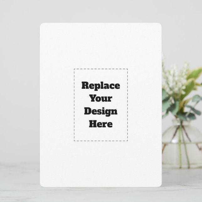 Create Your Own white  Card (Standing Front)