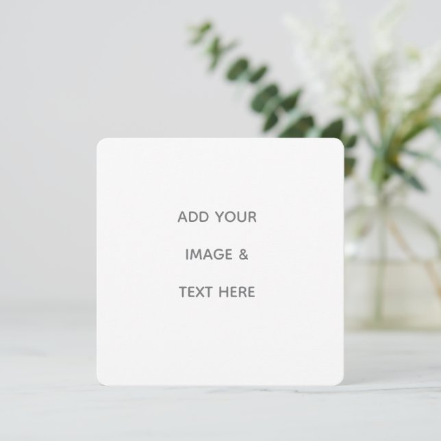 Create Your Own white  Card (Standing Front)