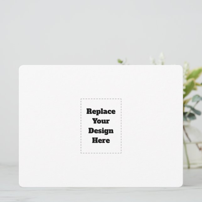 Create Your Own white  Card (Standing Front)