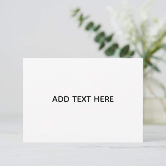 Create Your Own White  Card (Standing Front)