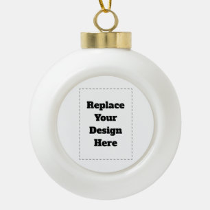Create Your Own white  Ceramic Ball Christmas Ornament