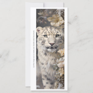 Create Your Own White Cheetah Roses Bookmark Card