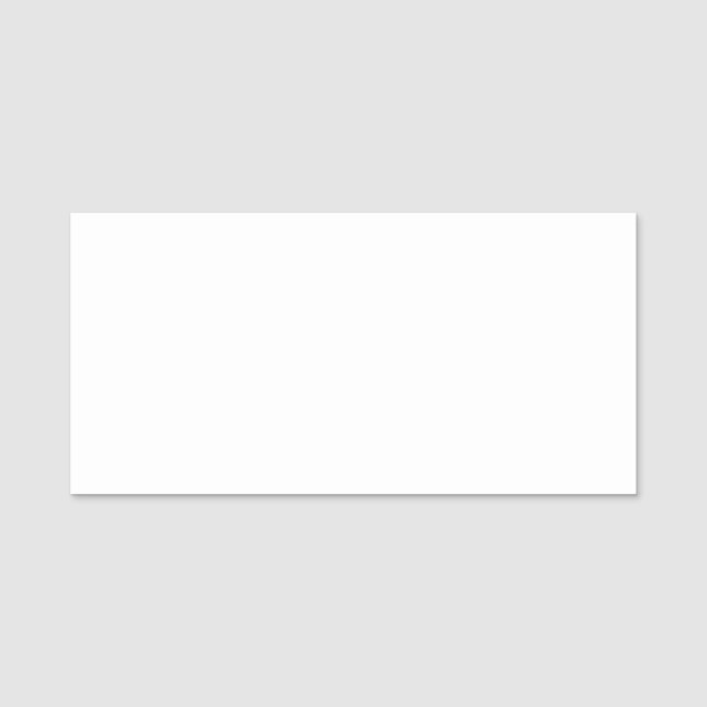 Create your own white Classic Name Tag (Front)