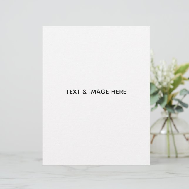Create Your Own white Custom Letterhead (Standing Front)