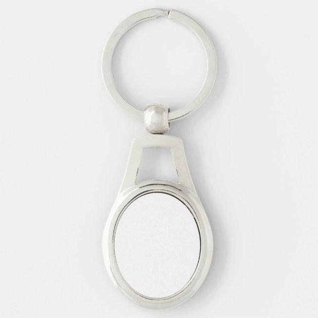 Create Your Own White Custom Metal Keychain (Front)