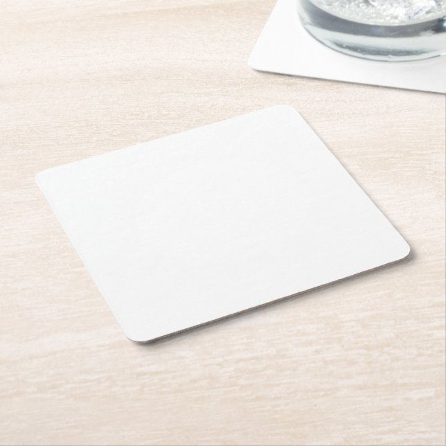 Create Your Own White Custom Paper Coaster (Angled)