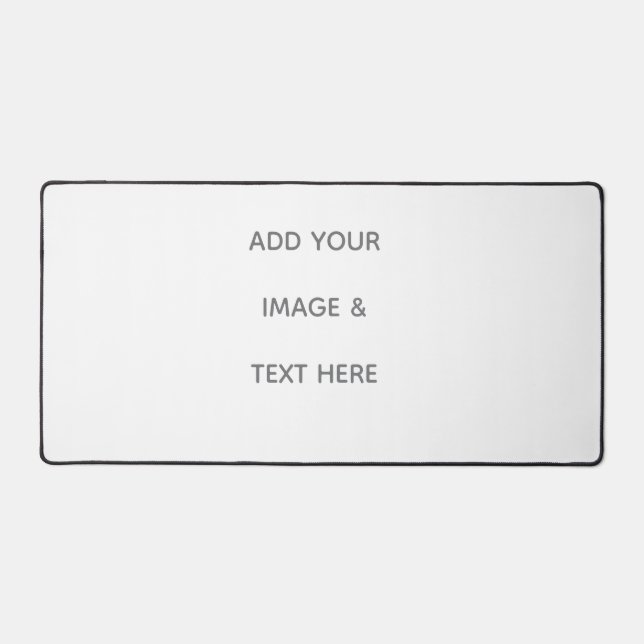 Create Your Own white  Desk Mat (Front)