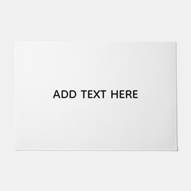 Create Your Own White  Doormat (Front)