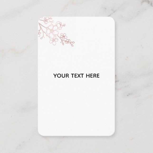 Create Your Own White Elegant Business Card (Front)
