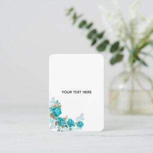 Create Your Own White Elegant Calling Card