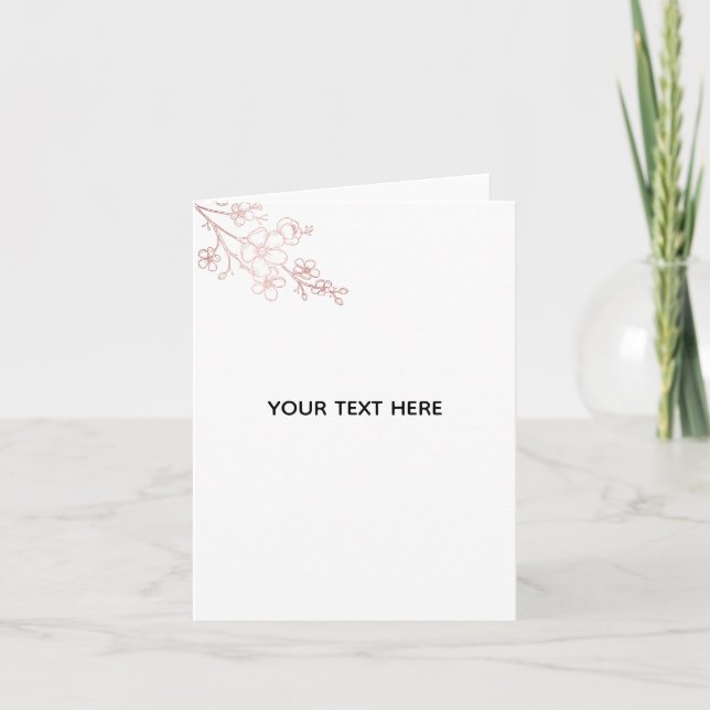 Create Your Own White Elegant Card (Front)