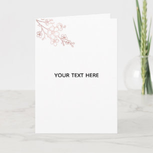 Create Your Own White Elegant Card