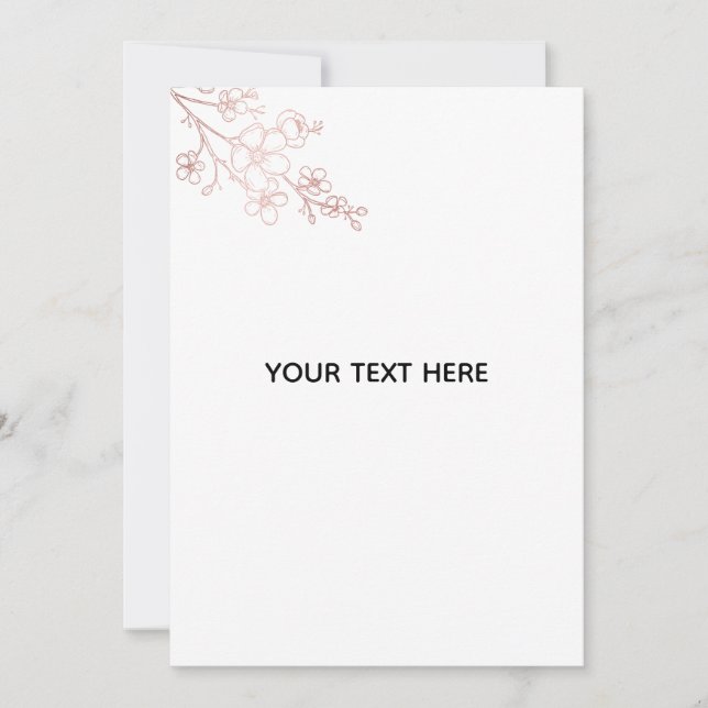 Create Your Own White Elegant Card (Front)