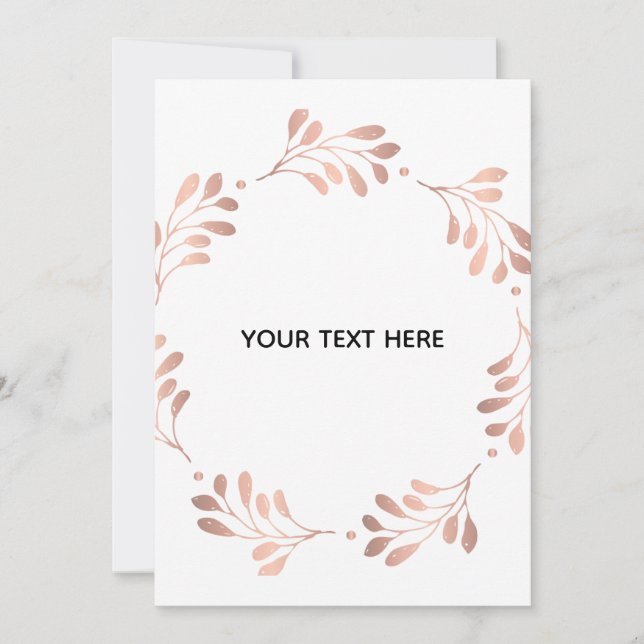 Create Your Own White Elegant Card (Front)
