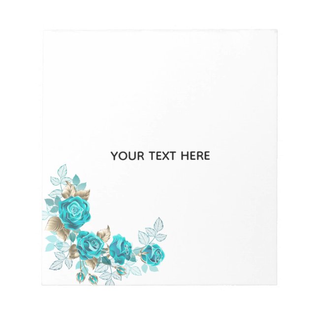 Create Your Own White Elegant Notepad (Front)