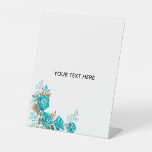 Create Your Own White Elegant Pedestal Sign