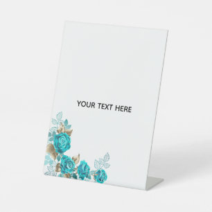 Create Your Own White Elegant Pedestal Sign