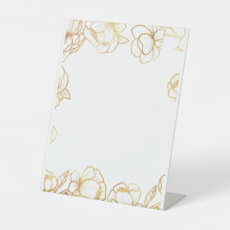 Create Your Own White Elegant Pedestal Sign