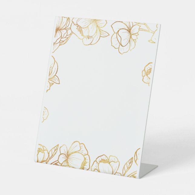Create Your Own White Elegant Pedestal Sign (Front)