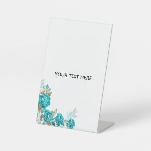 Create Your Own White Elegant Pedestal Sign