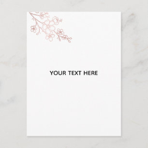Create Your Own White Elegant Postcard