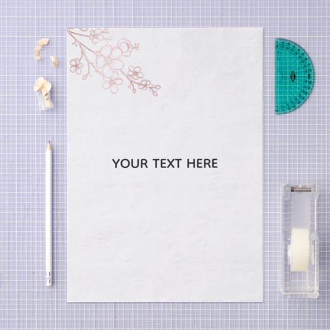 Create Your Own White Elegant Tissue Paper (Craft)