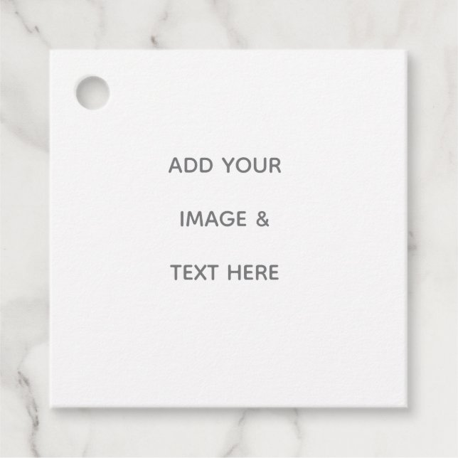 Create Your Own white  Favour Tags (Front)