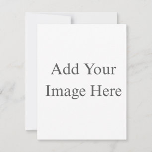 Create Your Own white Flat Announcement Card