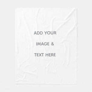 Create Your Own white  Fleece Blanket