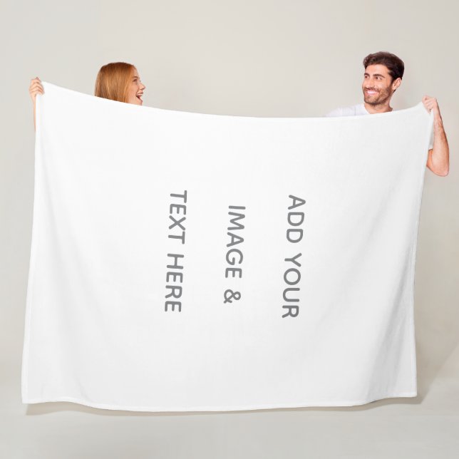 Create Your Own white  Fleece Blanket (In Situ)