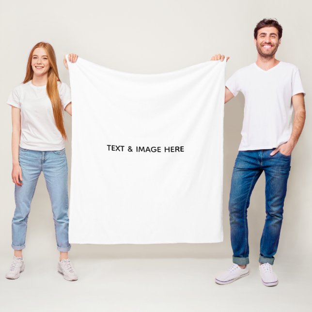 Create Your Own white Fleece Blanket (In Situ)