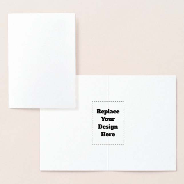Create Your Own white  Foil Card (Display)