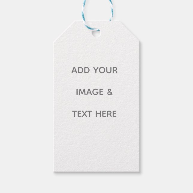 Create Your Own white  Gift Tags (Front)