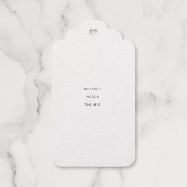 Create Your Own white  Gift Tags (Back)