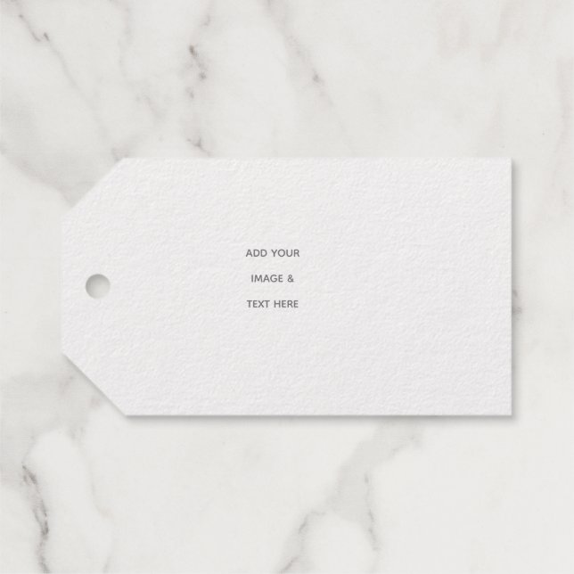 Create Your Own white  Gift Tags (Back (Horizontal))