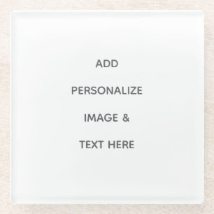 Create Your Own white  Glass Coaster