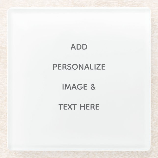 Create Your Own white  Glass Coaster (Front)